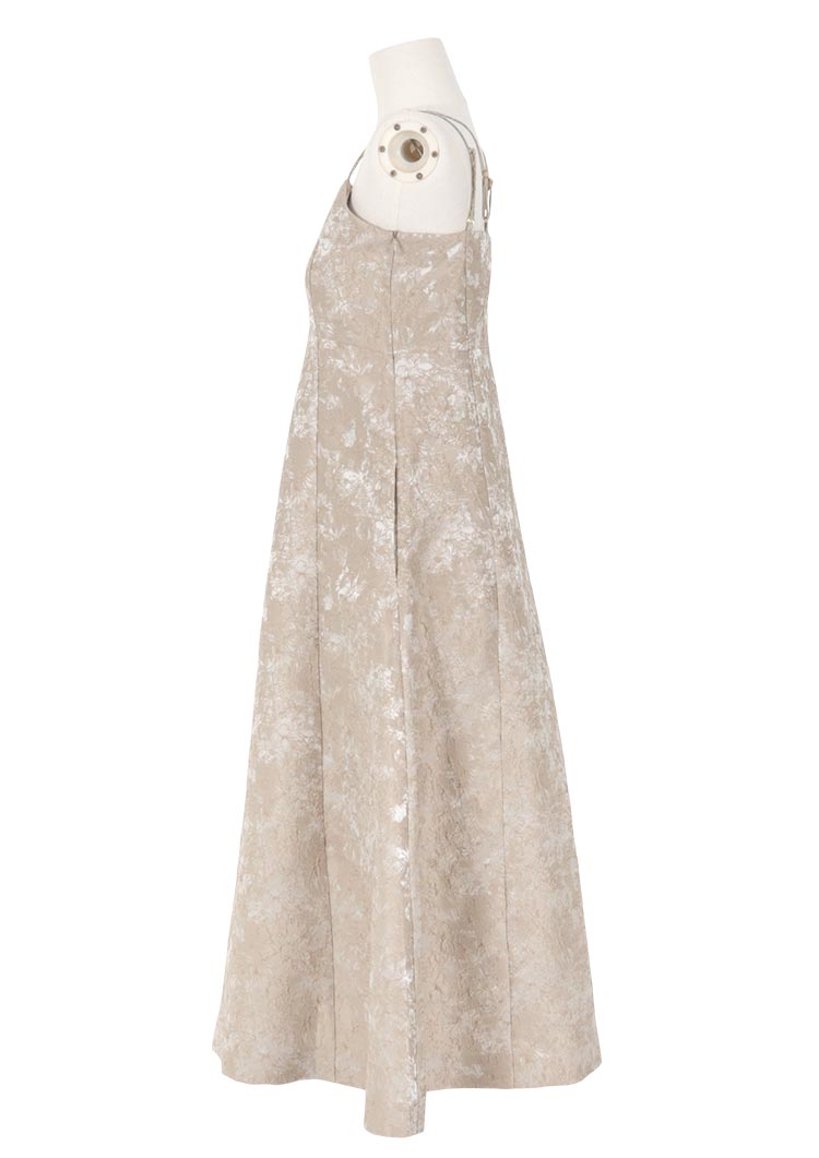 Flower jacquard cami dress LD007