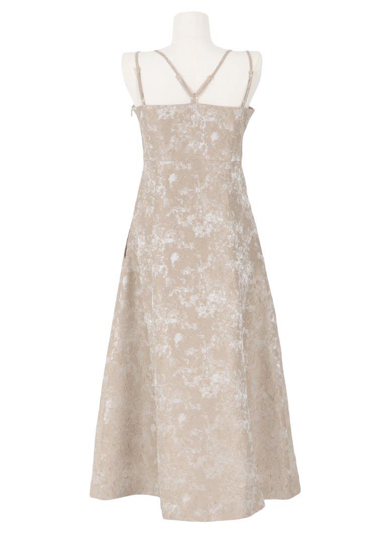 Flower jacquard cami dress LD007