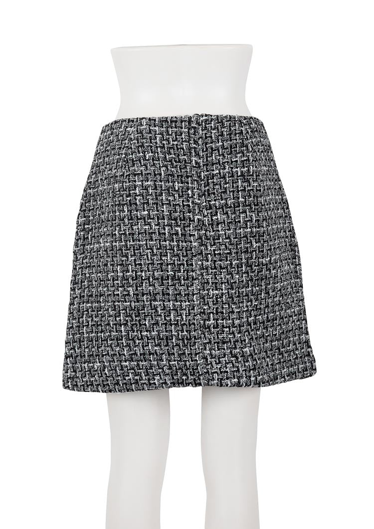 Fancy tweed mini skirt LD008