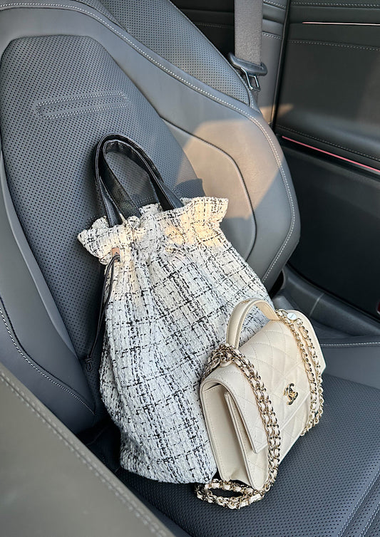 Tweed tote bag　LD073