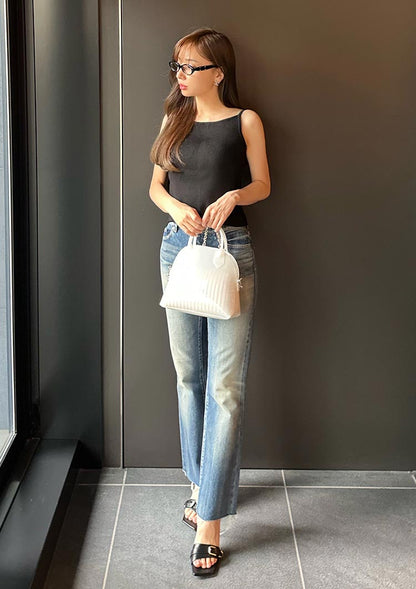 Summer rib knit camisole　LD010