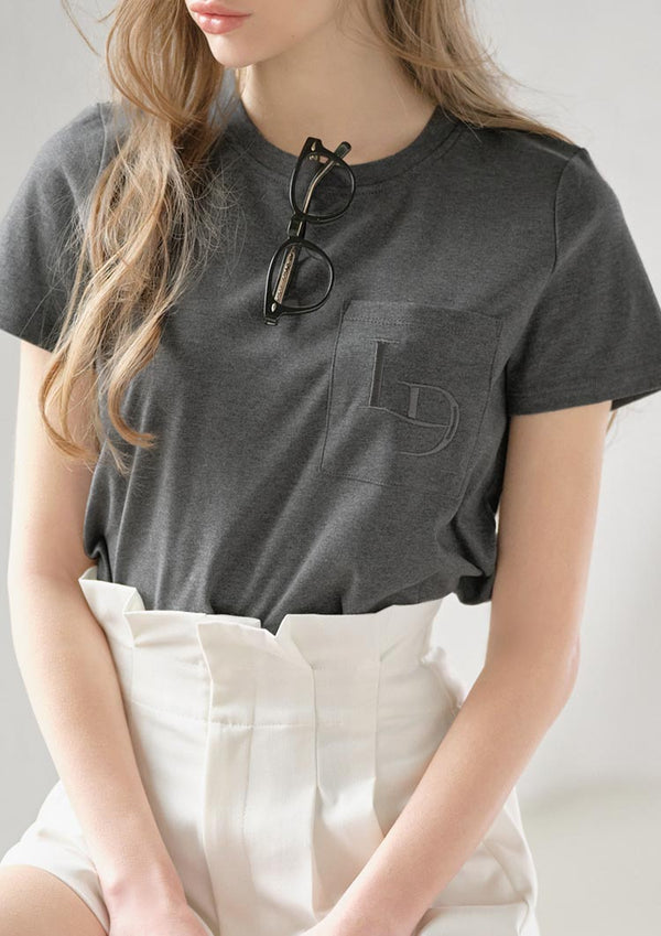 LD Embroidery Tshirt LD012 - Gray