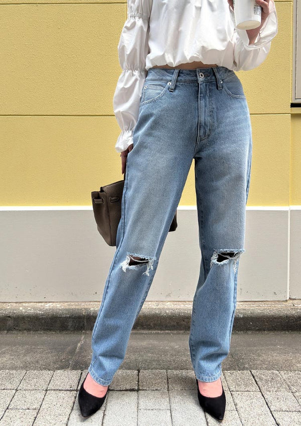 LD Crash straight denim　LD024 - Light Blue