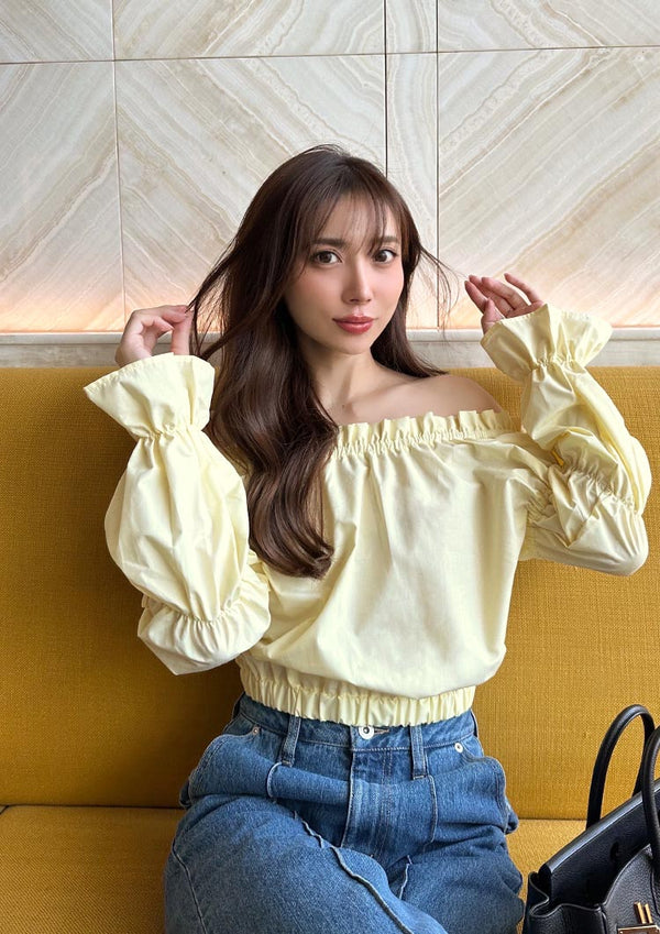 Off shoulder blouse　LD031 - Light yellow