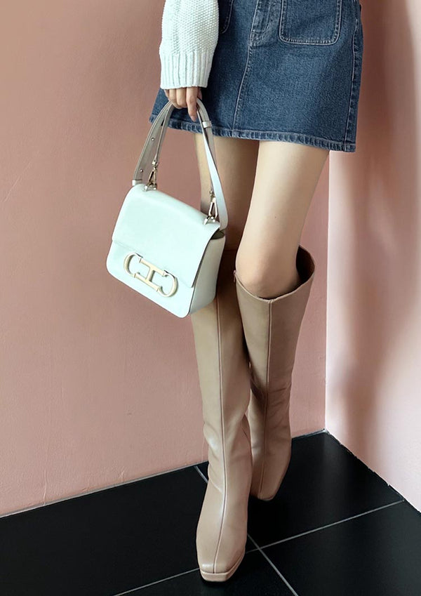 Platform long boots　LD036 - Light beige