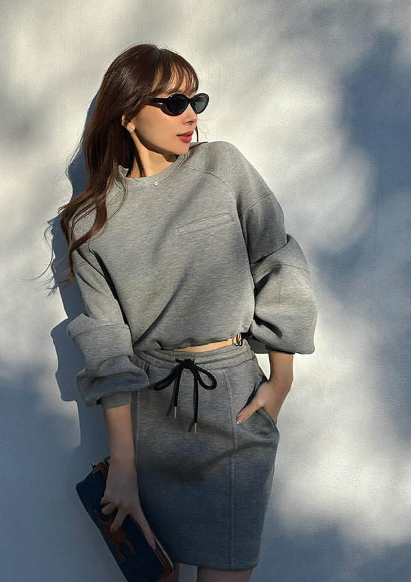 Diver sweat top　LD047 - Heather gray