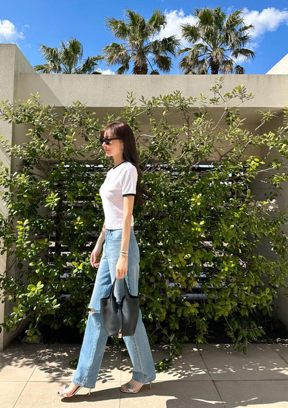 LD Embroidery pile Tshirt　LD054