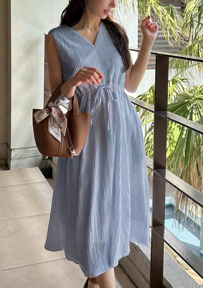Vneck drawstring dress　LD056