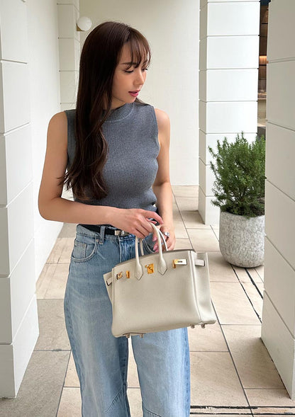LD sleeveless knit top　LD060