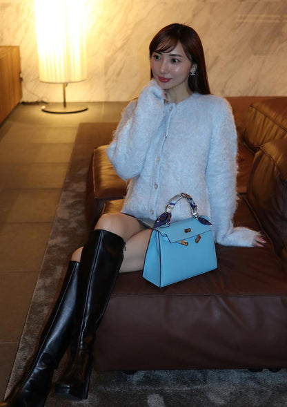 Cotton candy knit jacket　LD063