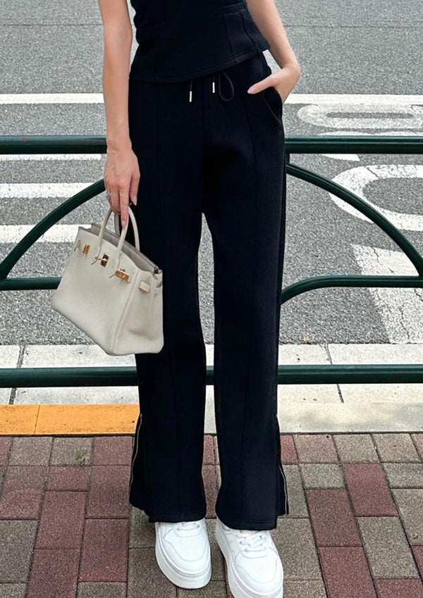 Diver sweat long pants　LD065 - Black