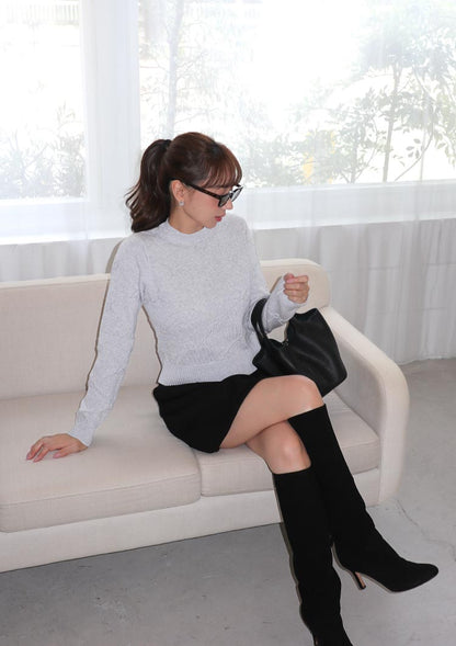 LD jacquard knit top　LD067