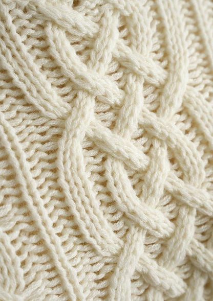 Cable knit wool top　LD068