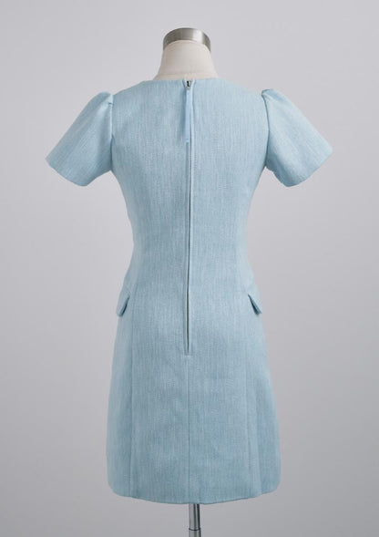 Short sleeve tweed onepiece　LD069