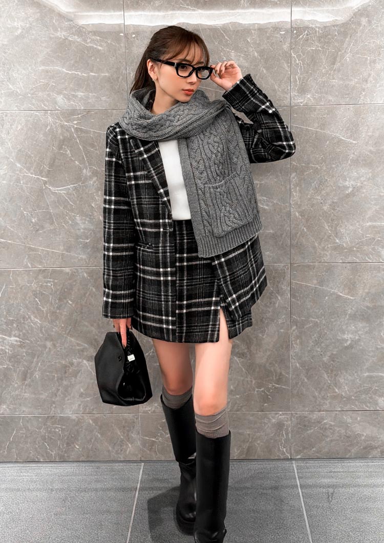 model:163cm / Melange gray