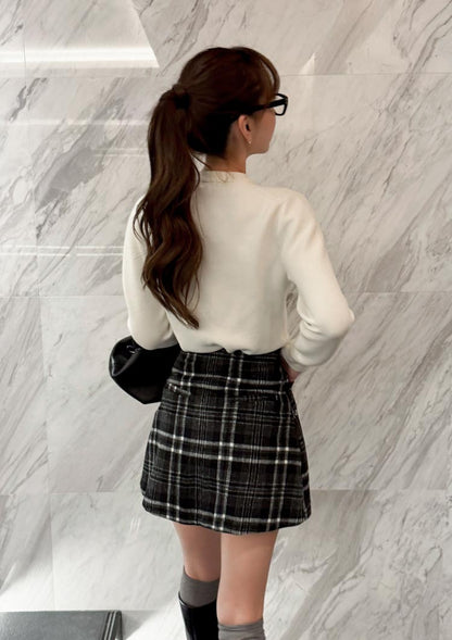 Wool check skort　LD071