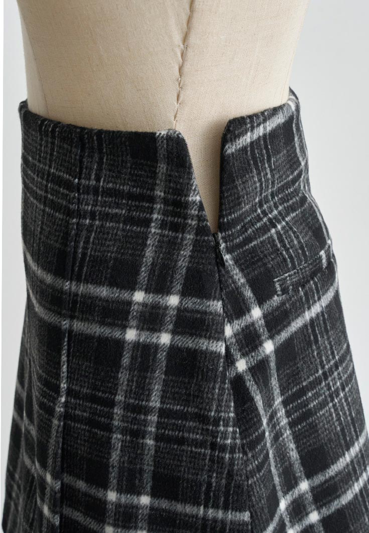 Wool check skort　LD071