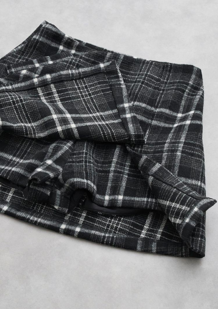 Wool check skort　LD071