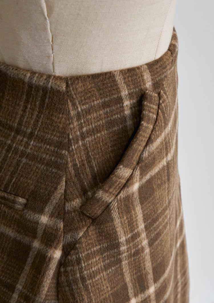 Wool check skort　LD071