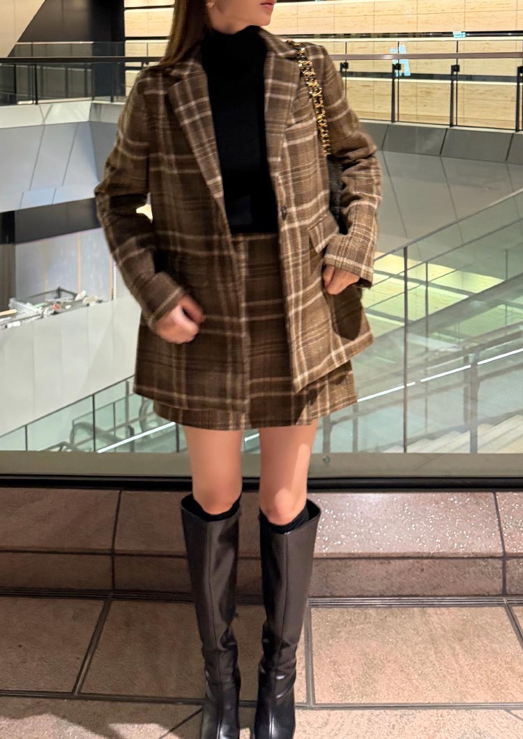 Wool check jacket　LD072