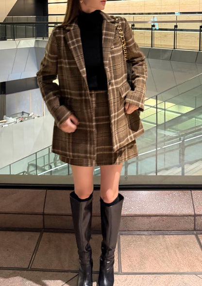 Wool check jacket　LD072