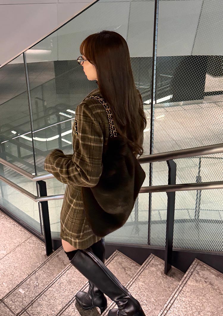 Wool check jacket　LD072