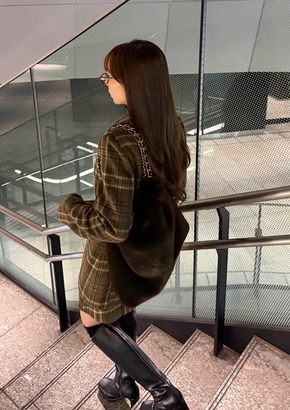 Wool check jacket　LD072