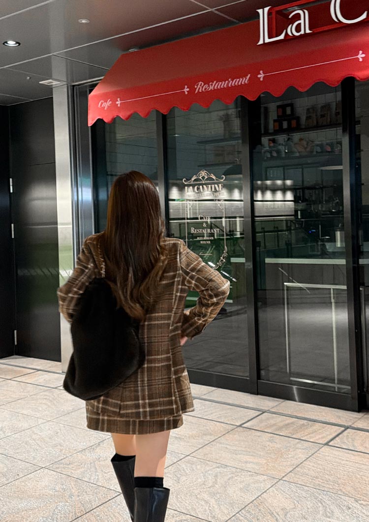 Wool check jacket　LD072