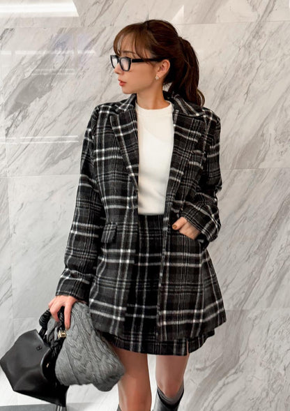 Wool check jacket　LD072