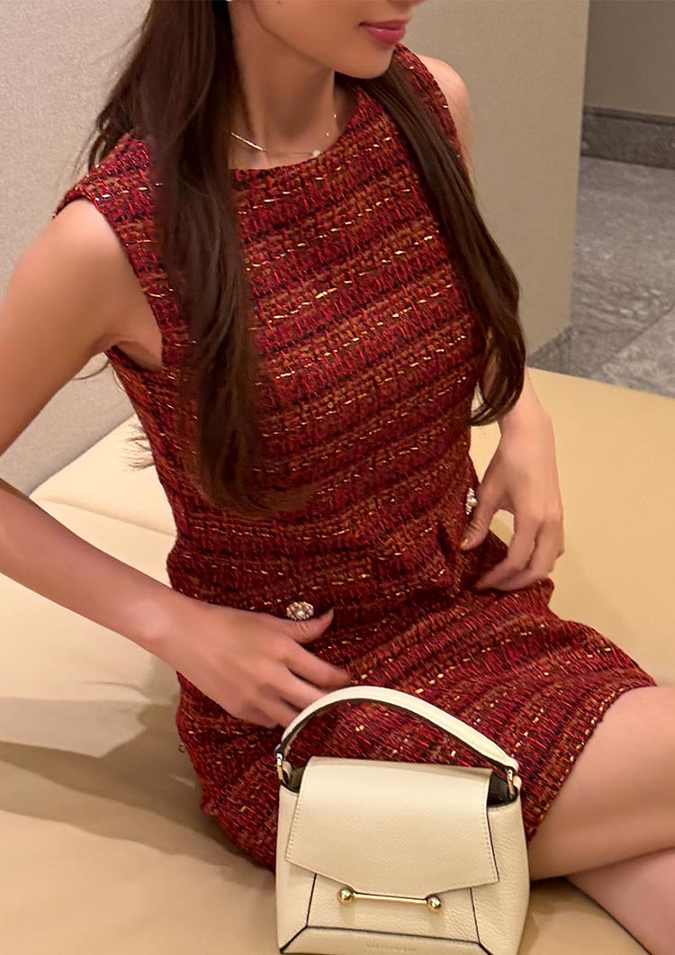 Tweed bijou onepiece　LD074