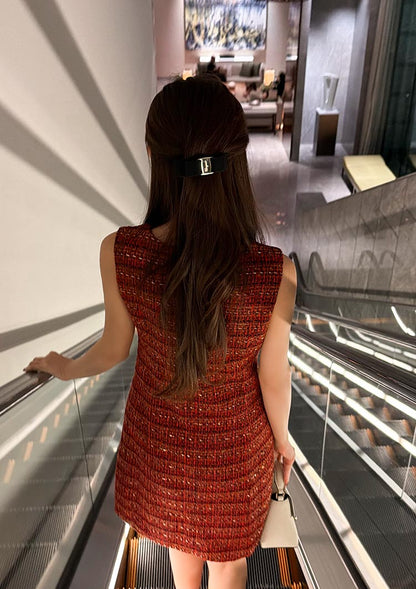 Tweed bijou onepiece　LD074