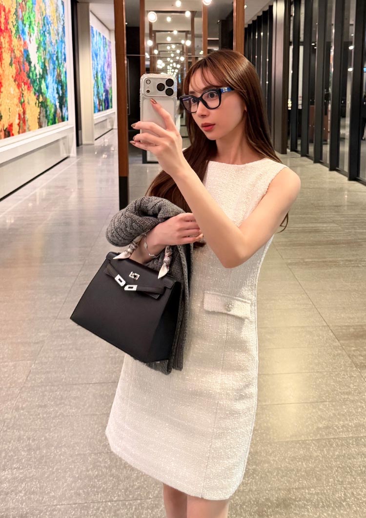 Tweed bijou onepiece　LD074