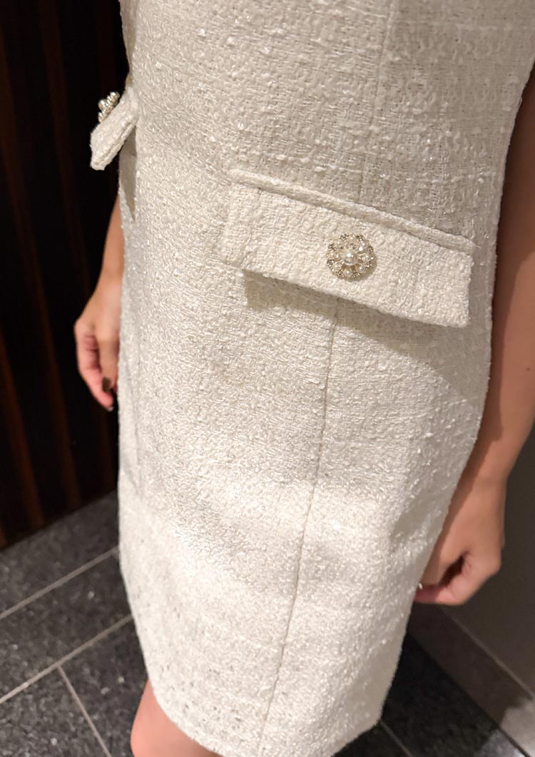 Tweed bijou onepiece　LD074