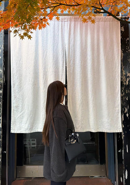 Collarless boa coat　LD075