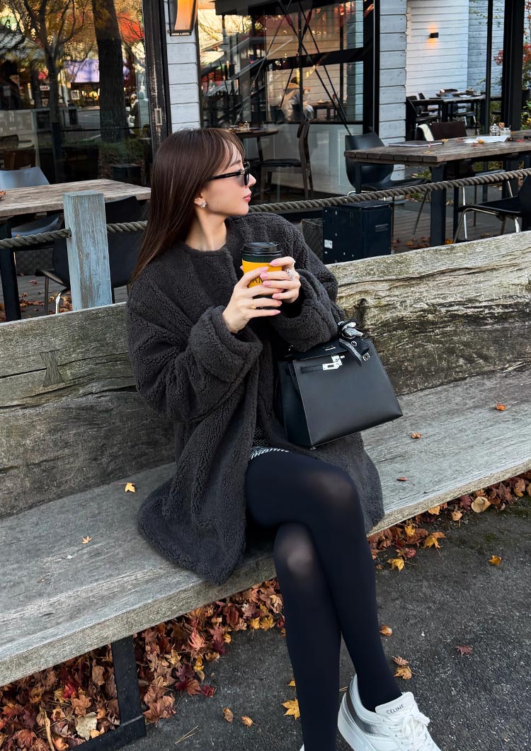 model:163cm / Charcoal gray