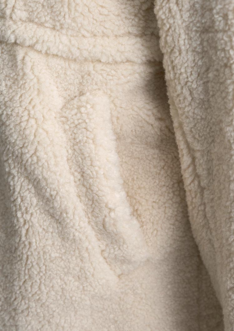 Collarless boa coat　LD075