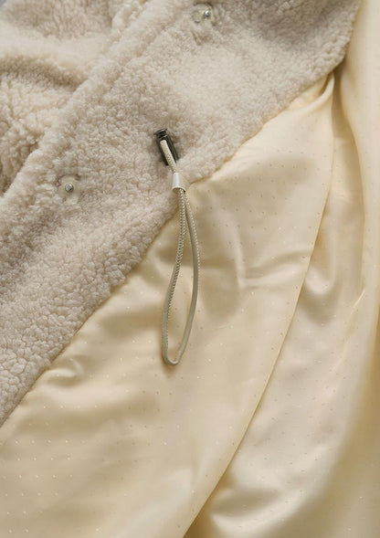 Collarless boa coat　LD075