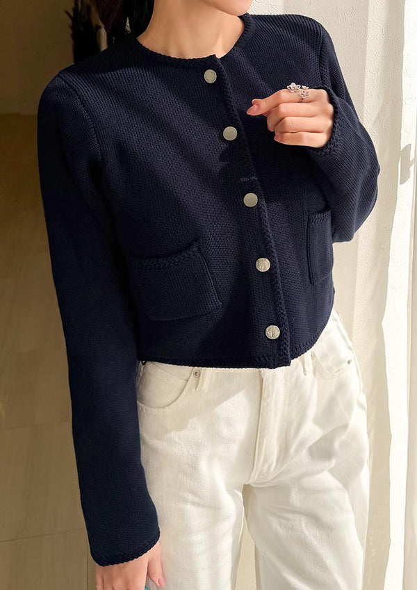 LD Knit jacket 　LD076 - Navy