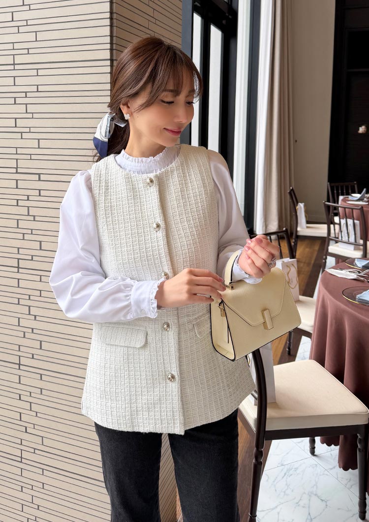Tweed gilet 　LD077