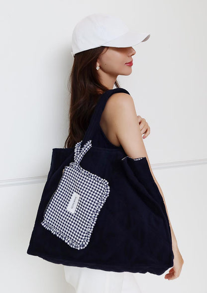 Pile tote bag with mini pouch　LD084