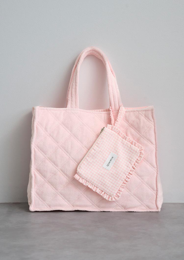 Pile tote bag with mini pouch　LD084