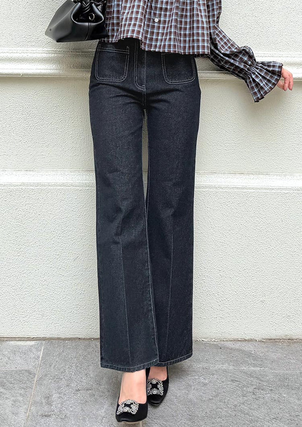LD Color stitch semiflare denim　LD088