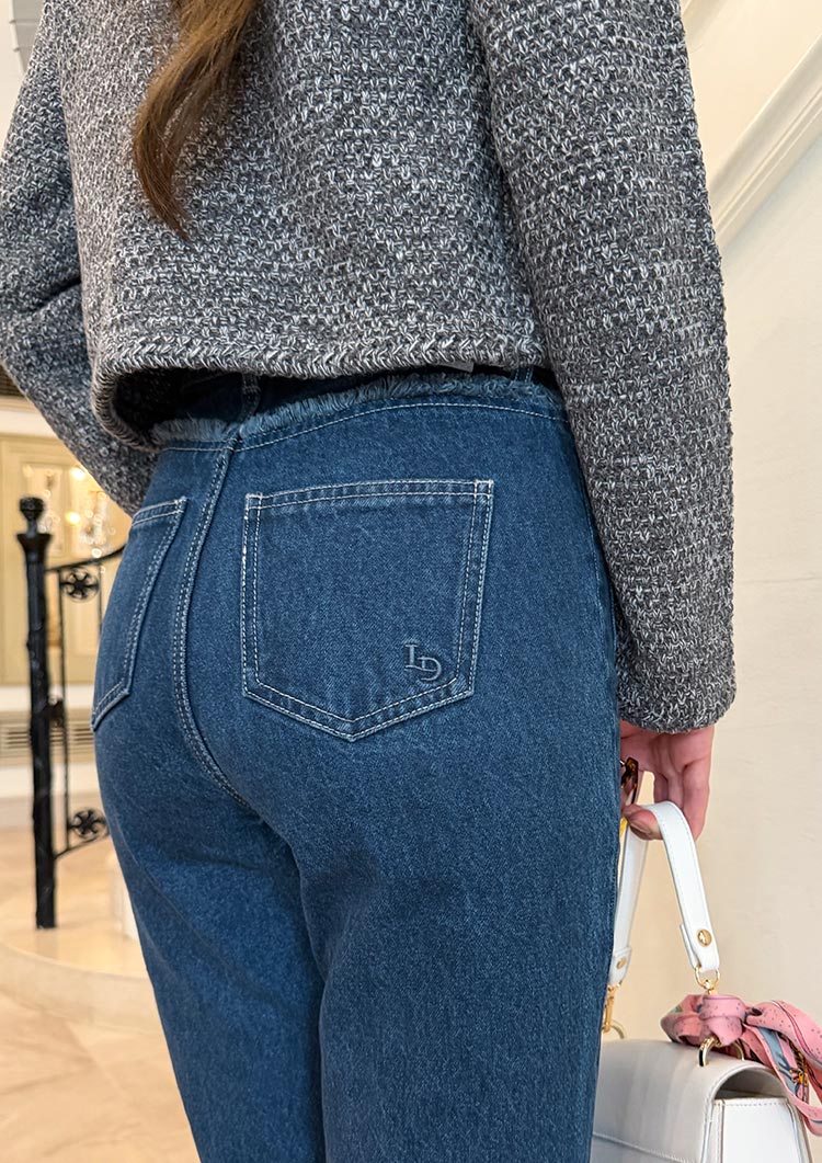 LD Color stitch semiflare denim　LD088