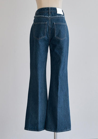 LD Color stitch semiflare denim　LD088