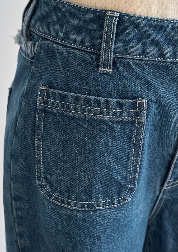 LD Color stitch semiflare denim　LD088