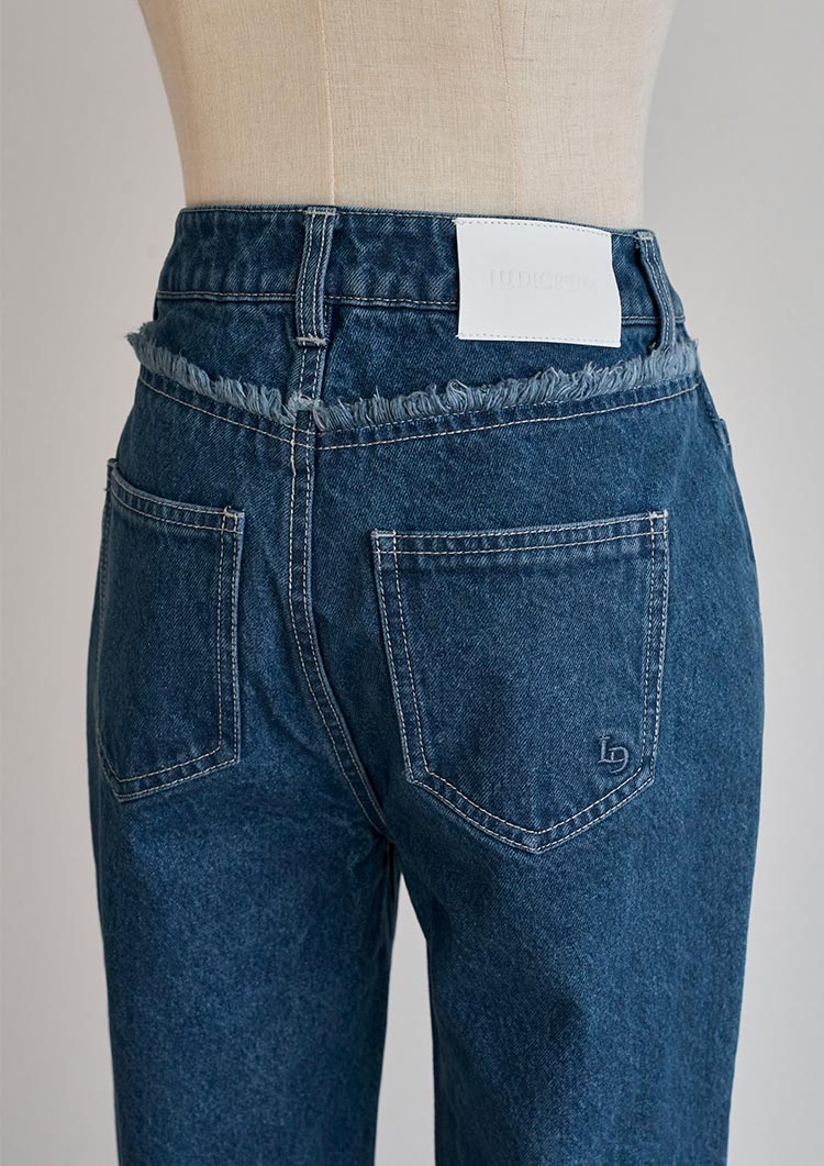 LD Color stitch semiflare denim　LD088