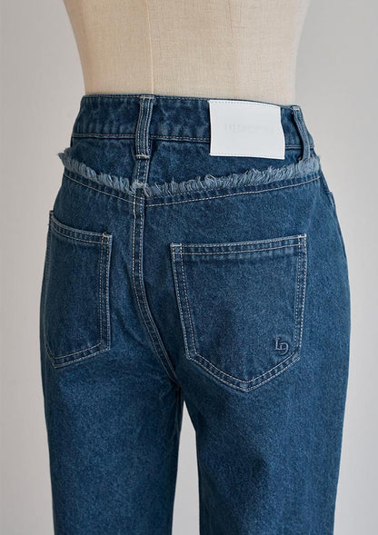 LD Color stitch semiflare denim　LD088