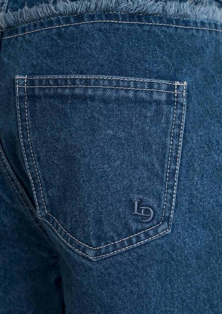LD Color stitch semiflare denim　LD088