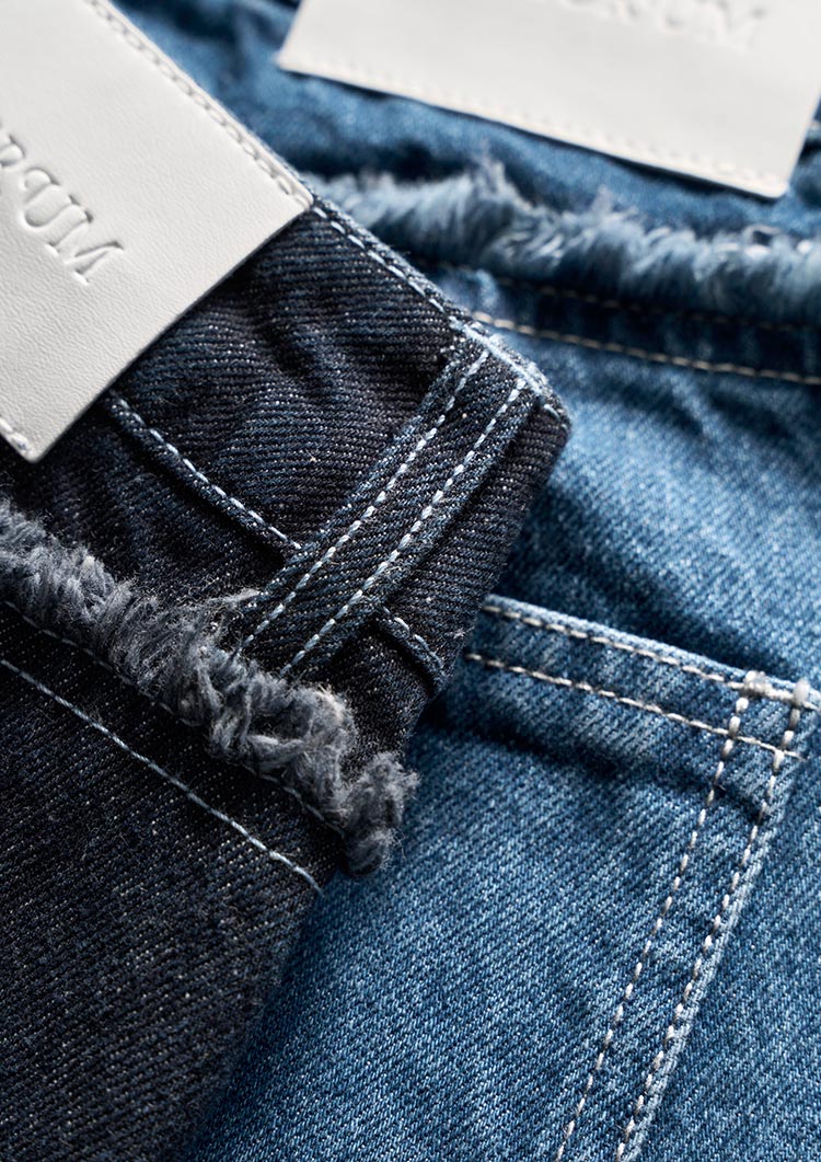 LD Color stitch semiflare denim　LD088