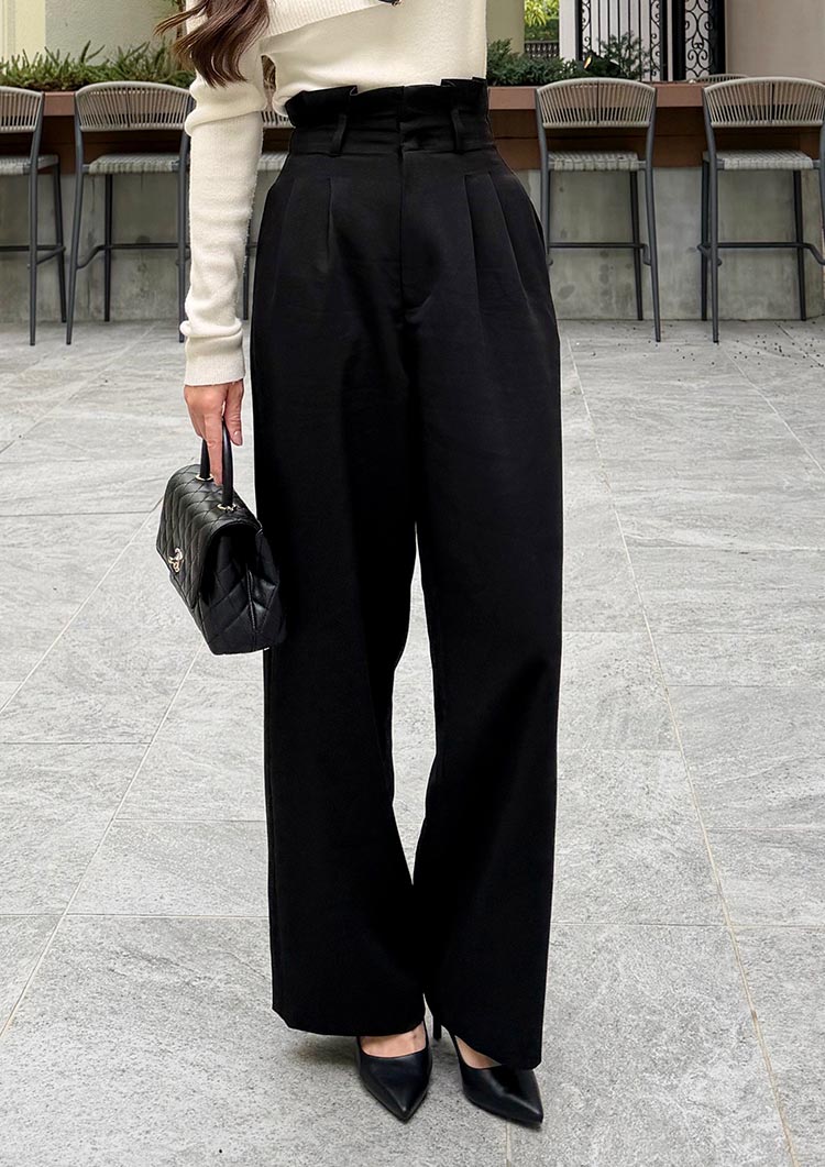 Tuck detail wide pants　LD089